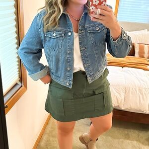 Universal Thread Olive Green Cargo Mini Skirt